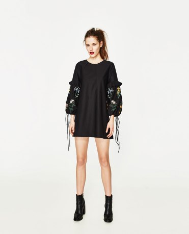 emb dress zara